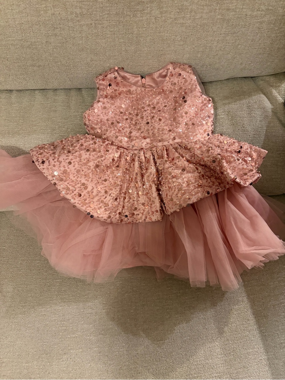 MarryShe Girls Pink Sequin Tulle Party Dress